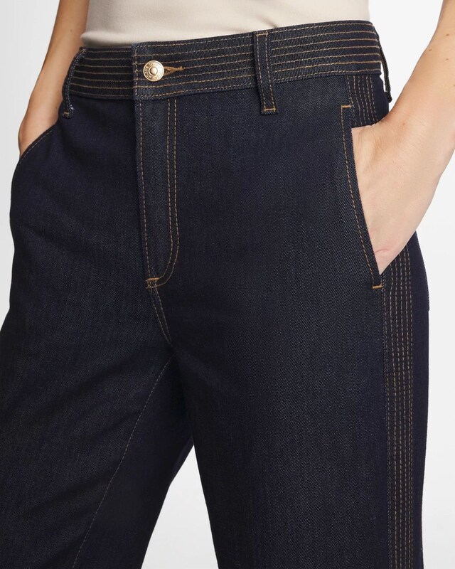 Trapunto Wide-Leg High-Rise Jeans - image 4